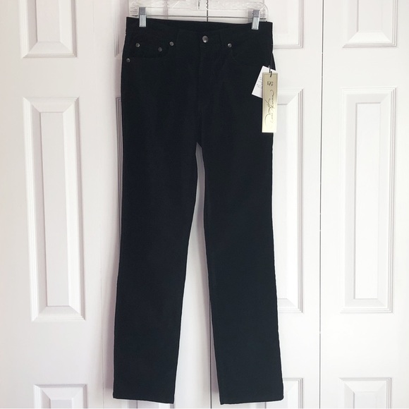 DG2 by Diane Gilman Pants - NWT DG2 by Diane Gilman Black Velvet Slim Straight Pants